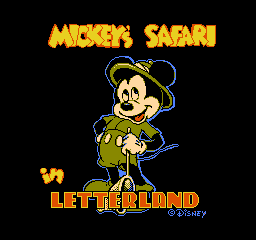 NES Games > Mickey's Safari in Letterland :: Emu-Land.net